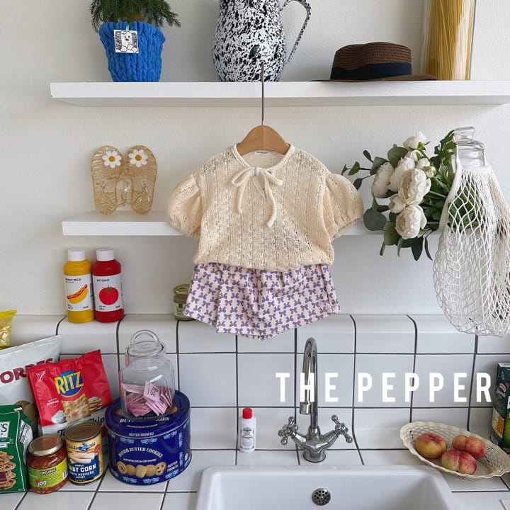 The Pepper - Korean Children Fashion - #designkidswear - Ribbon Puff Knit Tee with Mom - 6