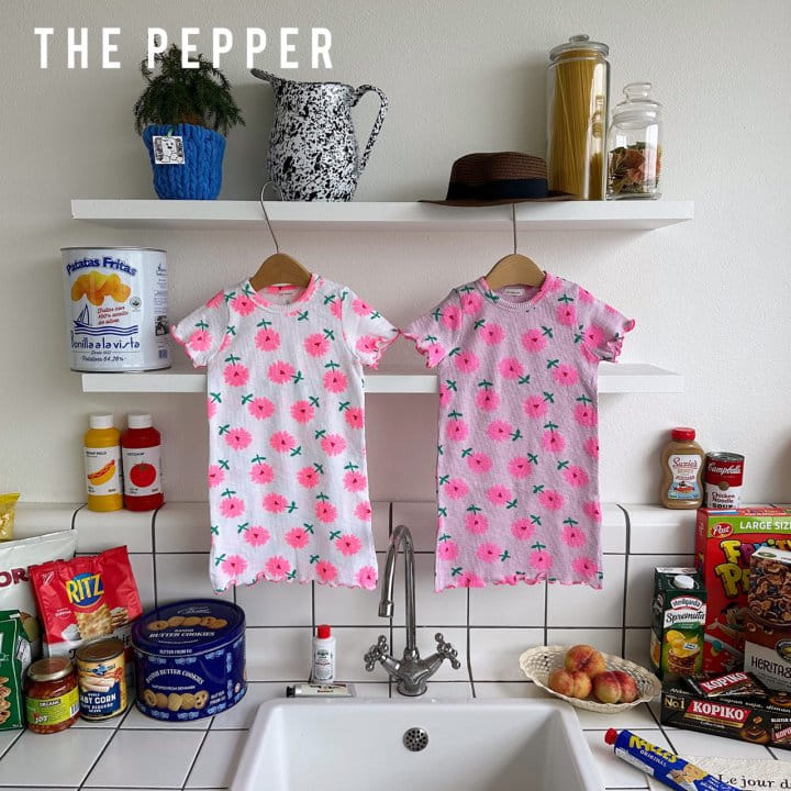 The Pepper - Korean Children Fashion - #designkidswear - Flower Rib One-piece - 3
