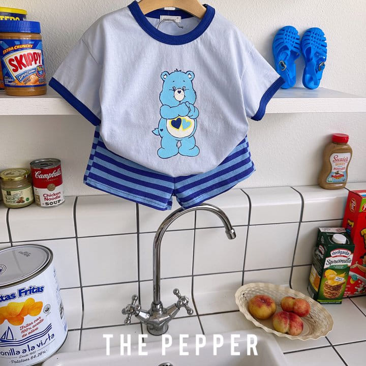 The Pepper - Korean Children Fashion - #discoveringself - Color Bear Color Top Bottom Set - 12