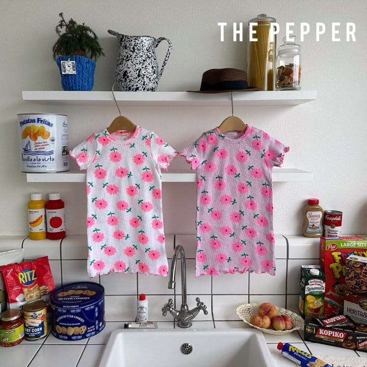 The Pepper - Korean Children Fashion - #designkidswear - Flower Rib One-piece - 4