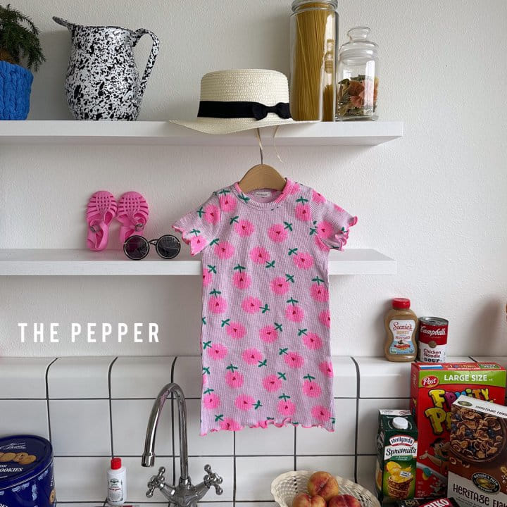 The Pepper - Korean Children Fashion - #kidsshorts - Flower Rib One-piece - 6