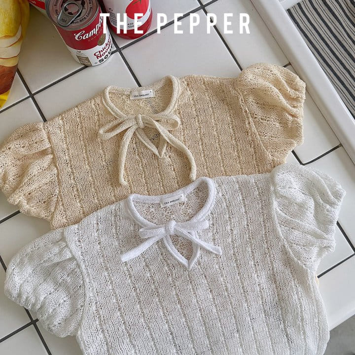 The Pepper - Korean Children Fashion - #kidsstore - Ribbon Puff Knit Tee with Mom - 10