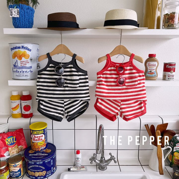 The Pepper - Korean Children Fashion - #magicofchildhood - Stripes Top Bottom Set - 8