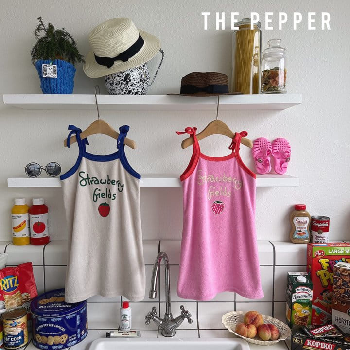 The Pepper - Korean Children Fashion - #stylishchildhood - Strawberry One-piece - 2