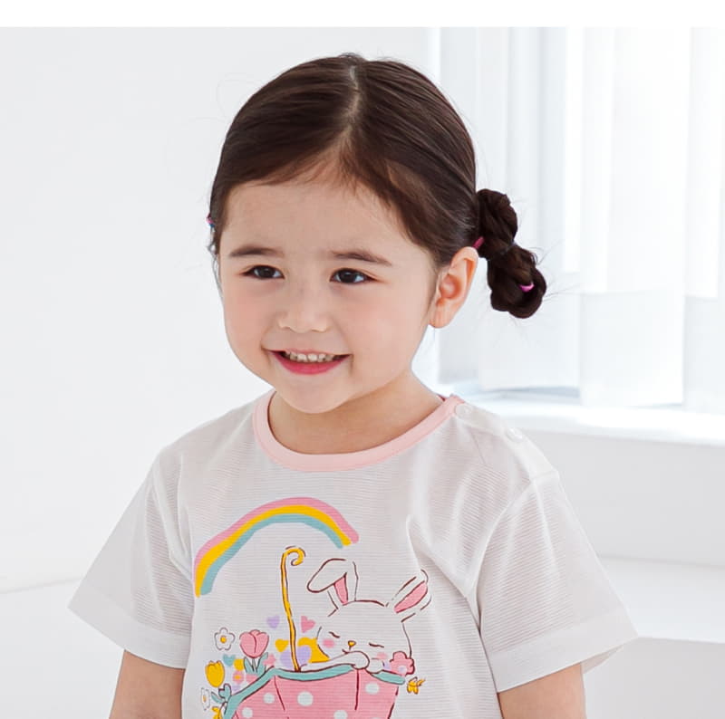 Ttasom - Korean Children Fashion - #Kfashion4kids - Umbrella Rabbit Short Jacquard Easywear - 5