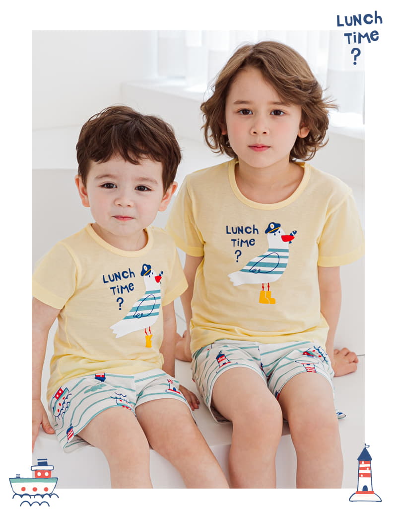 Ttasom - Korean Children Fashion - #Kfashion4kids - Seagull Short Jacquard Easywear - 3