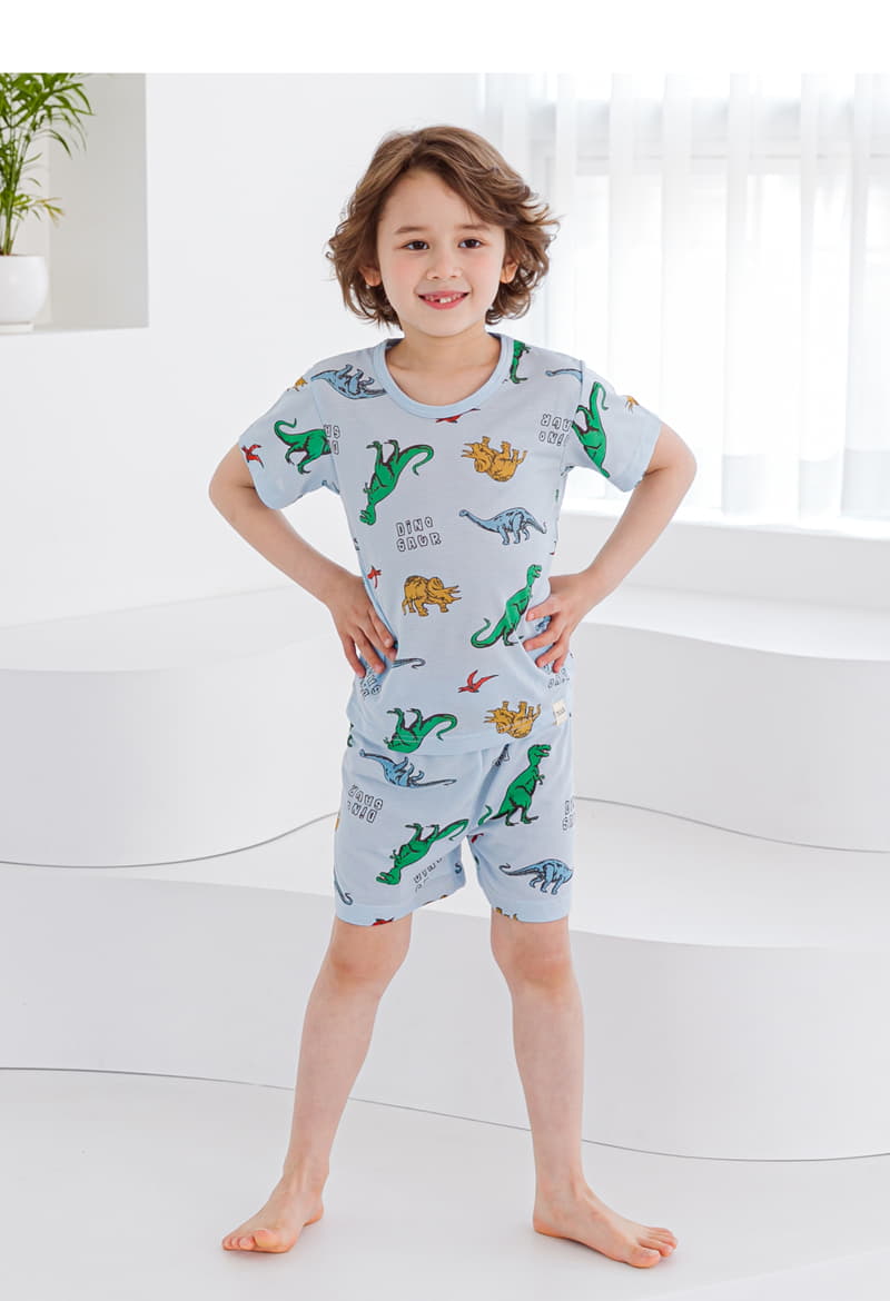 Ttasom - Korean Children Fashion - #stylishchildhood - Dino World Short Air Silver Easywear - 4