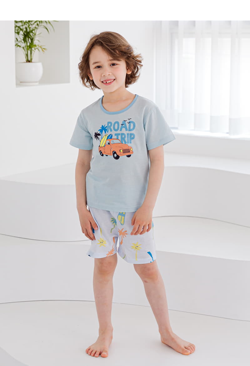 Ttasom - Korean Children Fashion - #kidsshorts - Surfing Car Short Jacquard Easywear - 4