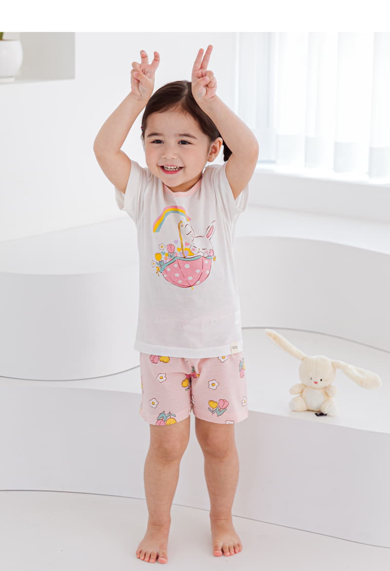 Ttasom - Korean Children Fashion - #kidsstore - Umbrella Rabbit Short Jacquard Easywear - 4