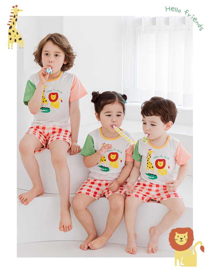 Ttasom - Korean Children Fashion - #kidzfashiontrend - Animal Friend Short Jacquard Easywear - 3