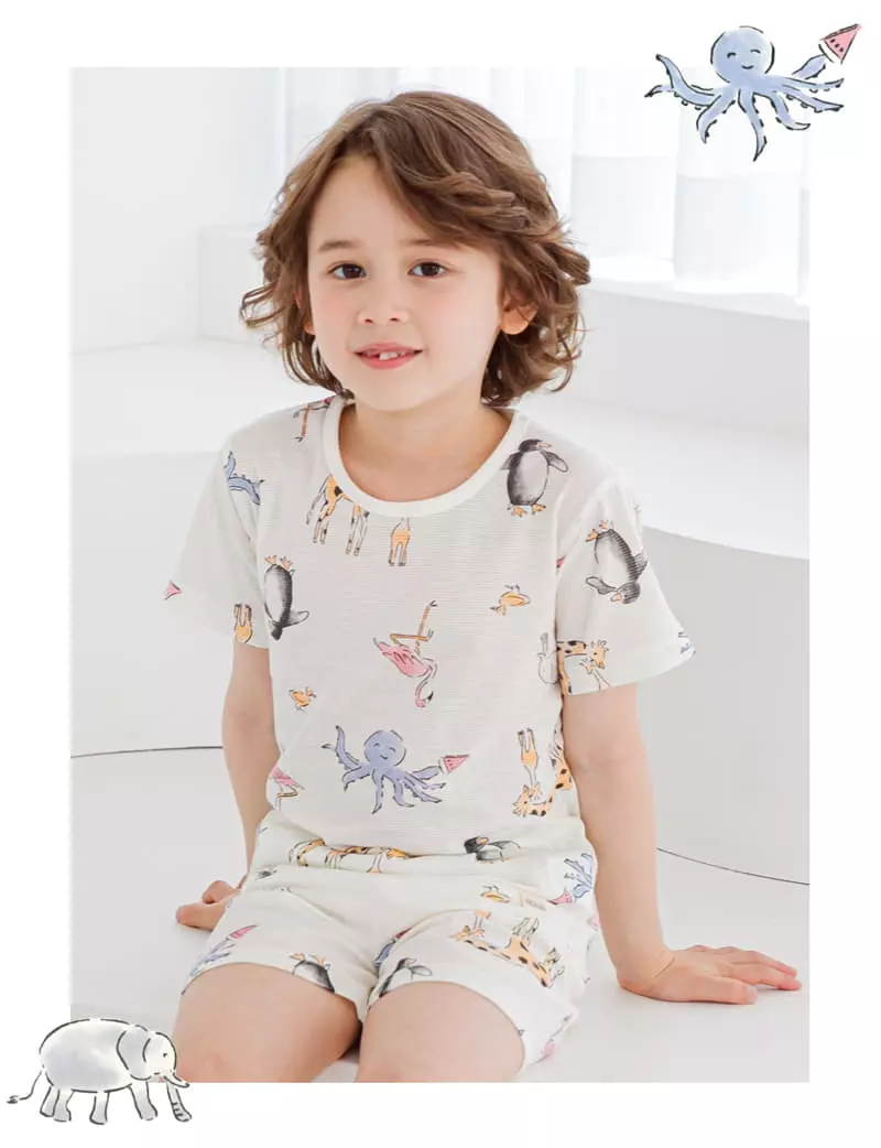 Ttasom - Korean Children Fashion - #minifashionista - Zoo Short Jacquard Easywear - 3