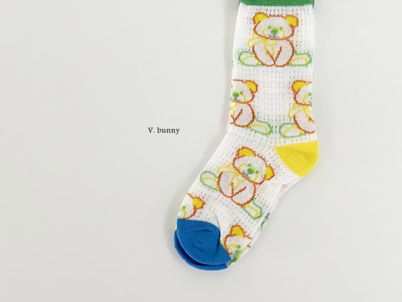 V Bunny - Korean Children Fashion - #fashionkids - Rainbow Bear Socks Set - 9