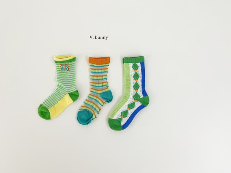 V Bunny - Korean Children Fashion - #prettylittlegirls - Dia Socks Set - 2
