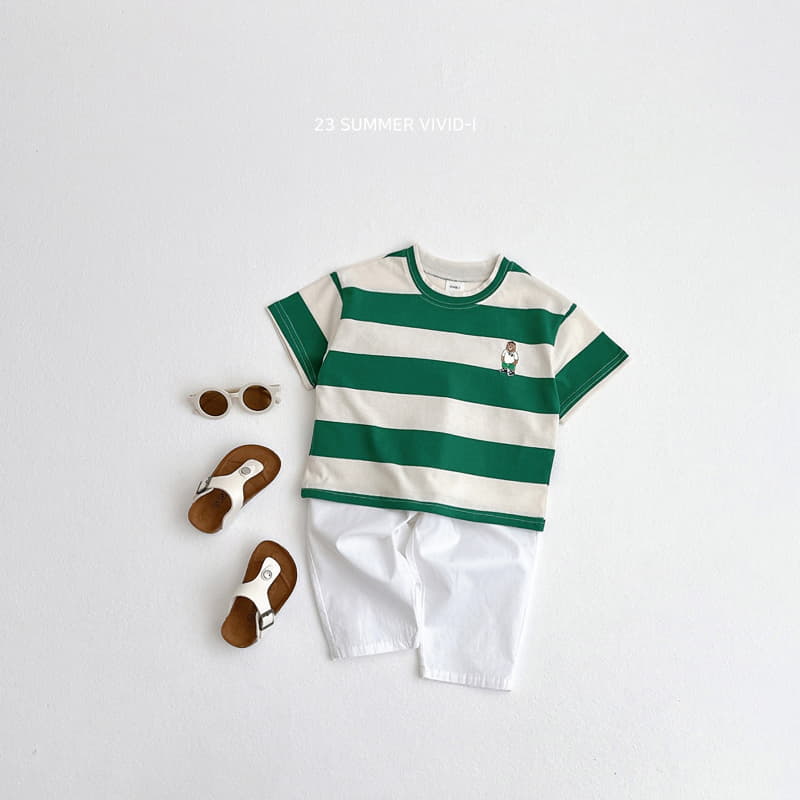 Vivid I - Korean Children Fashion - #childofig - Big Stripes Tee - 4