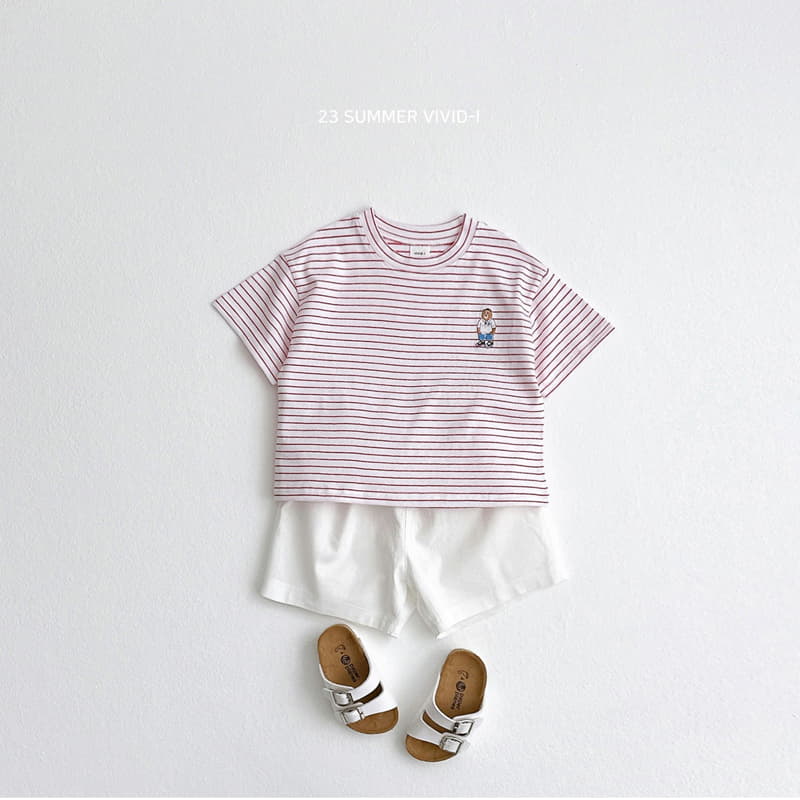 Vivid I - Korean Children Fashion - #designkidswear - Stripes Bear Tee - 6