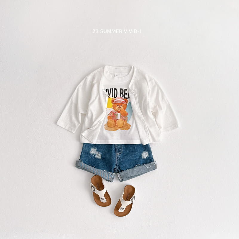 Vivid I - Korean Children Fashion - #childrensboutique - Sun Cap Bear Tee - 4