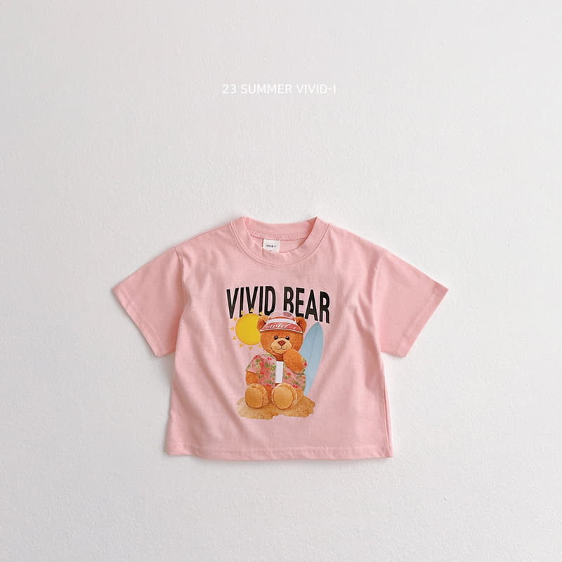 Vivid I - Korean Children Fashion - #discoveringself - Sun Cap Bear Tee - 5