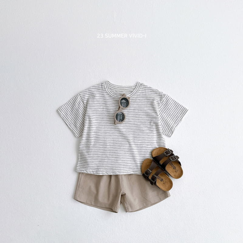 Vivid I - Korean Children Fashion - #kidsshorts - Stripes Tee - 5