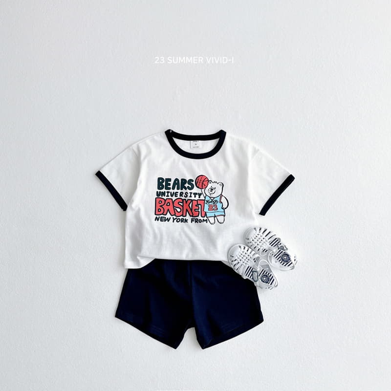 Vivid I - Korean Children Fashion - #kidsshorts - Dunk Piping Tee - 10