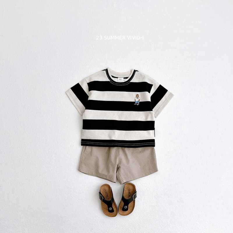 Vivid I - Korean Children Fashion - #kidsstore - Big Stripes Tee - 9