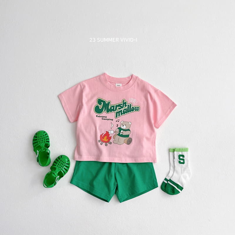 Vivid I - Korean Children Fashion - #kidsshorts - Mashmello Top Bottom Set - 4