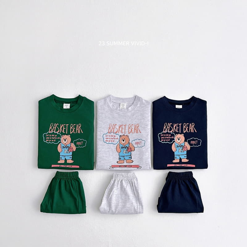 Vivid I - Korean Children Fashion - #kidsstore - Basket Top Bottom Set