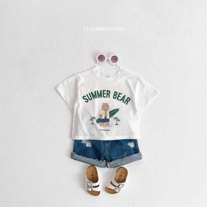 Vivid I - Korean Children Fashion - #littlefashionista - Surfer Bear Tee - 3