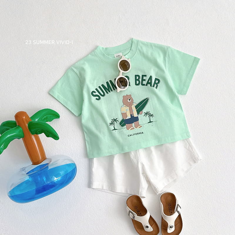 Vivid I - Korean Children Fashion - #minifashionista - Surfer Bear Tee - 5