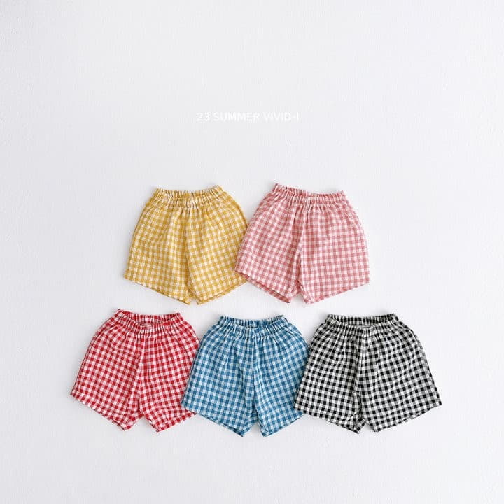 Vivid I - Korean Children Fashion - #todddlerfashion - Check Shorts