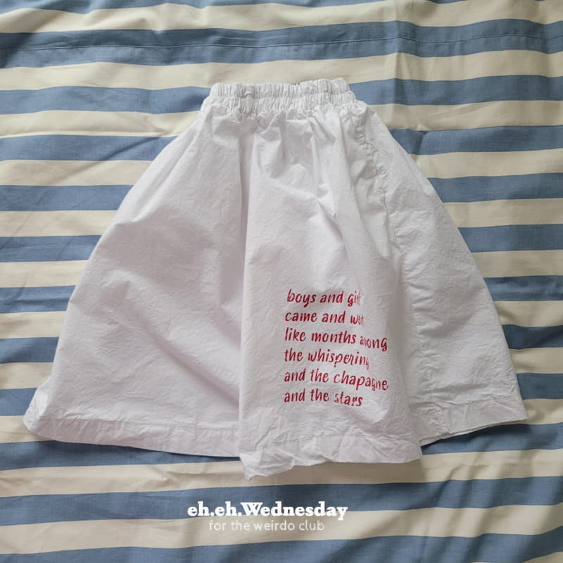Wednesday - Korean Children Fashion - #kidsshorts - Lettering Skirt - 7