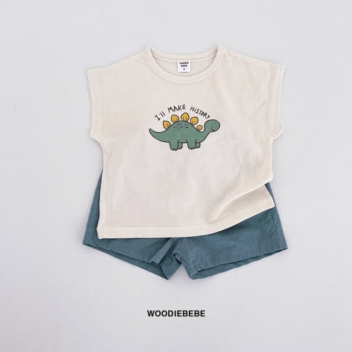 Woodie - Korean Children Fashion - #childrensboutique - Dino Top Bottom Set - 5