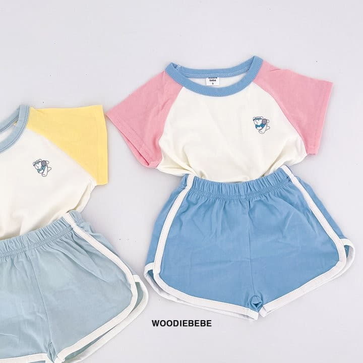 Woodie - Korean Children Fashion - #childrensboutique - Racket Top Bottom Set - 2