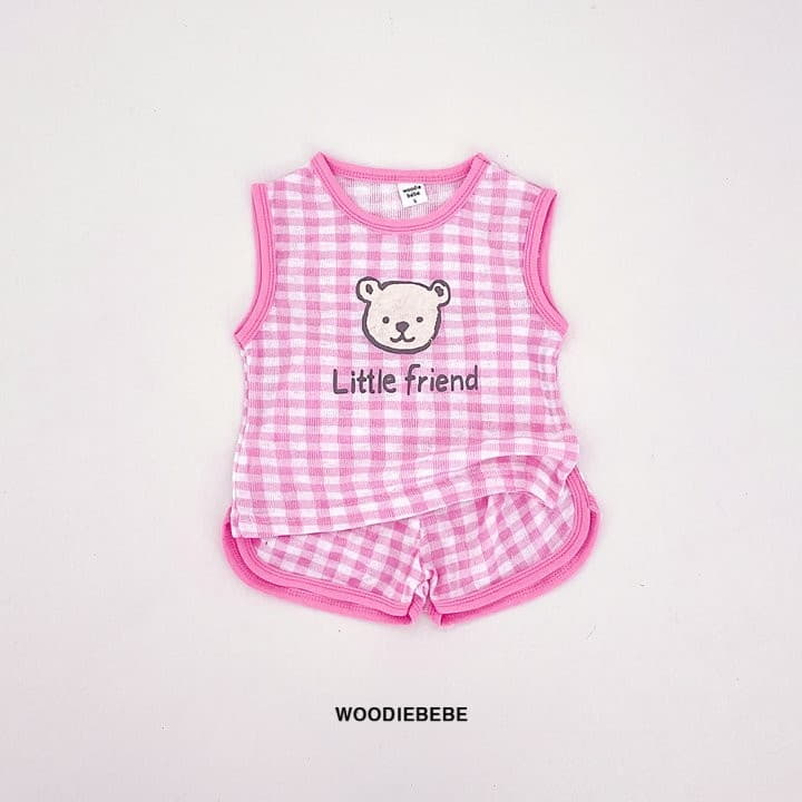 Woodie - Korean Children Fashion - #childrensboutique - Little Bear Top Bottom Set - 4