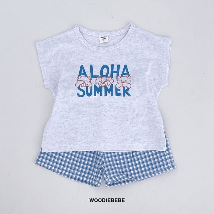 Woodie - Korean Children Fashion - #kidsshorts - Hawaii Top Bottom Set - 5