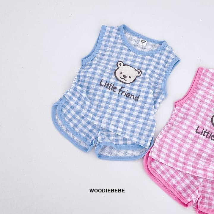 Woodie - Korean Children Fashion - #kidsstore - Little Bear Top Bottom Set - 8