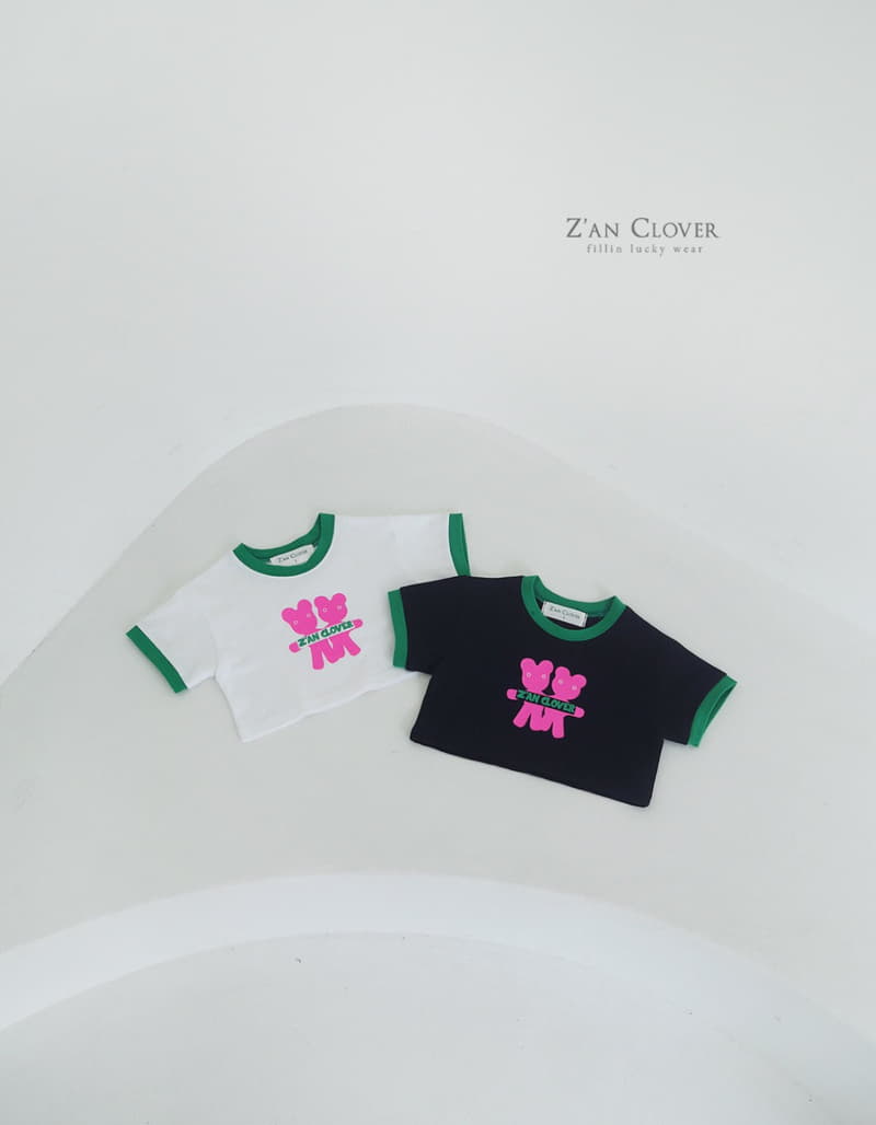 Zan Clover - Korean Children Fashion - #Kfashion4kids - Pink Bear Tee