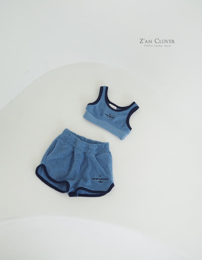 Zan Clover - Korean Children Fashion - #childrensboutique - Towel Top Bottom Set - 5