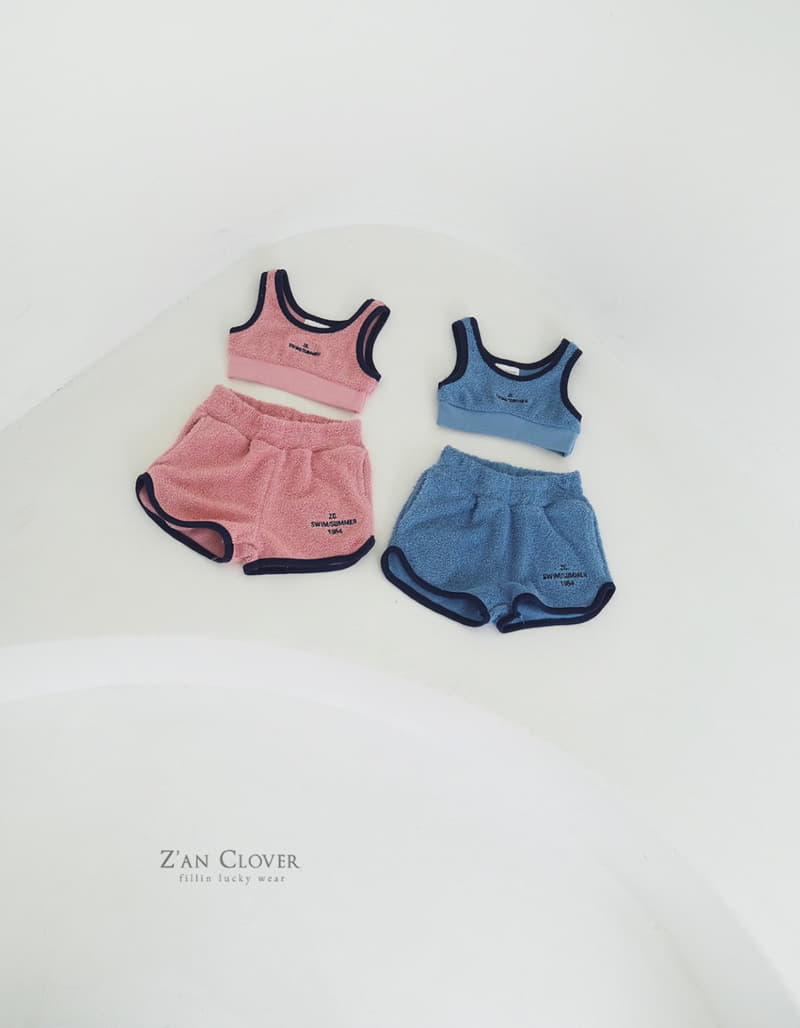 Zan Clover - Korean Children Fashion - #kidsshorts - Towel Top Bottom Set - 9