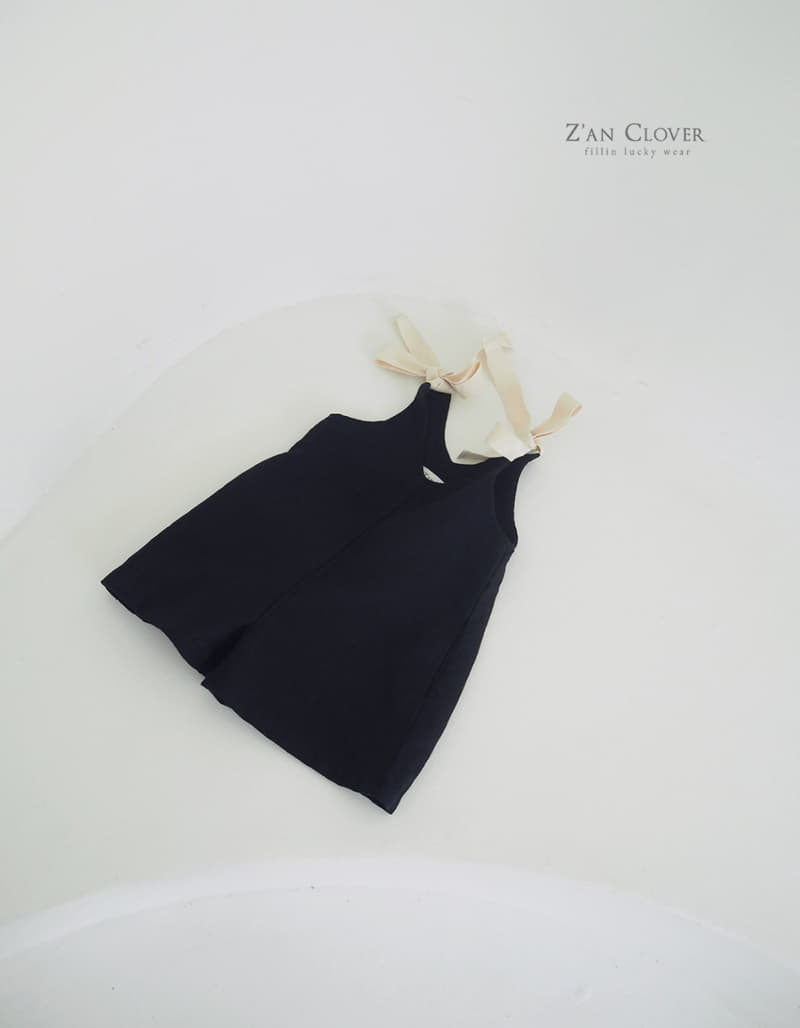 Zan Clover - Korean Children Fashion - #magicofchildhood - Ribbon Linen Bodysuit - 2