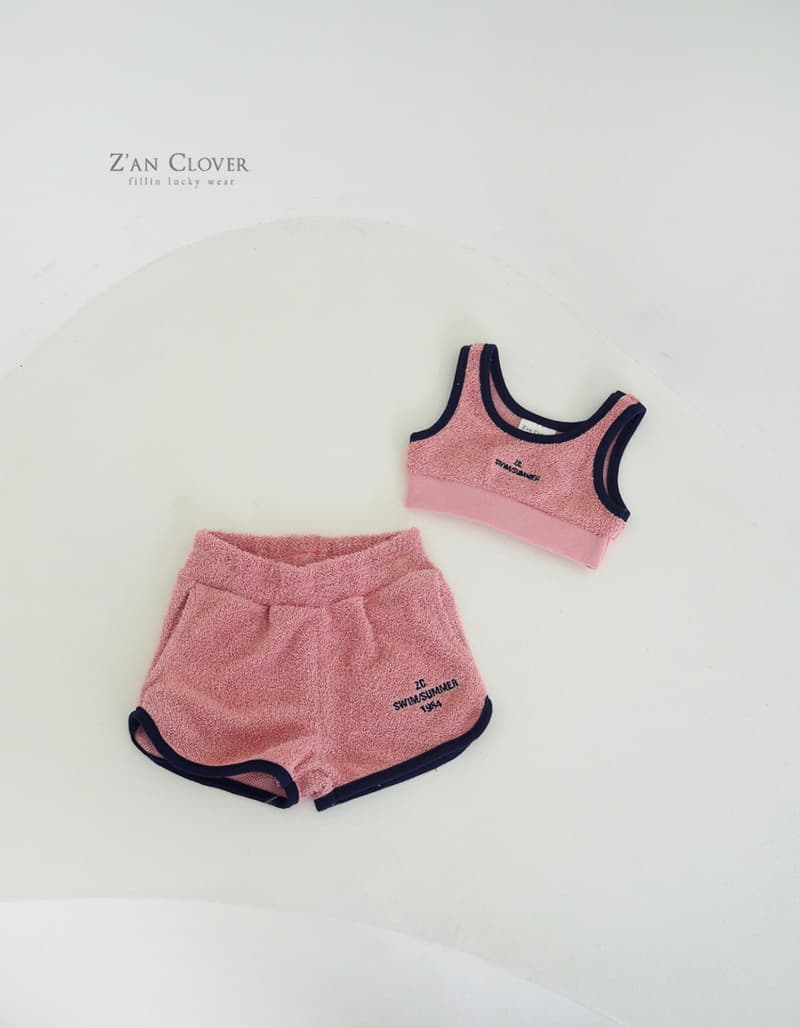 Zan Clover - Korean Children Fashion - #minifashionista - Towel Top Bottom Set