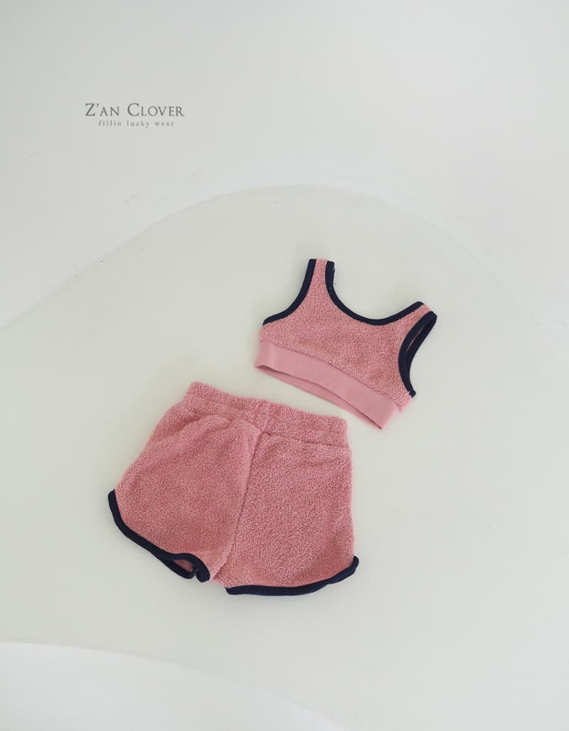 Zan Clover - Korean Children Fashion - #prettylittlegirls - Towel Top Bottom Set - 2