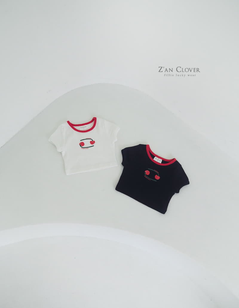 Zan Clover - Korean Children Fashion - #todddlerfashion - Cherry Tee - 7