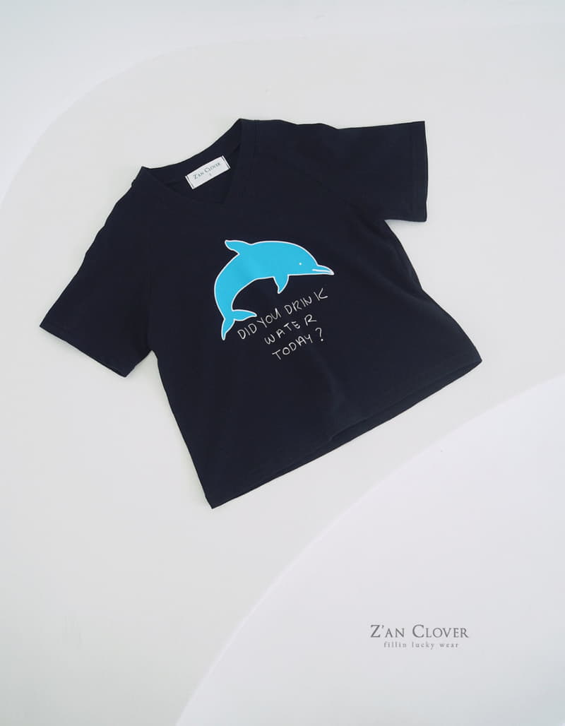 Zan Clover - Korean Children Fashion - #toddlerclothing - Dolphin Long Tee - 5