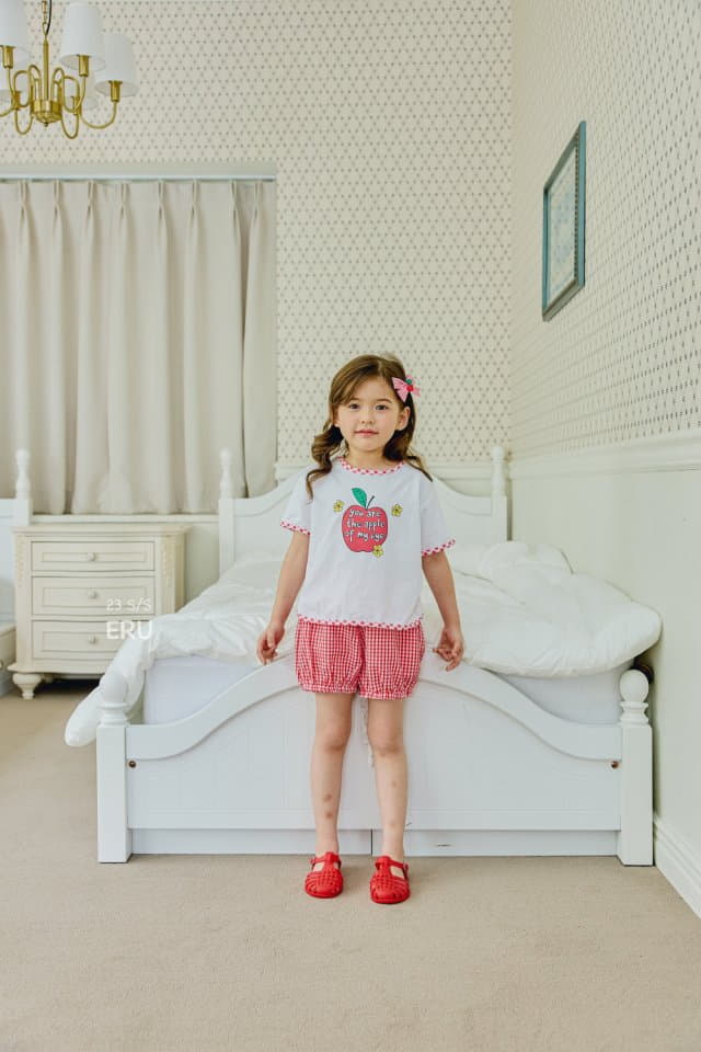 e.ru - Korean Children Fashion - #kidsshorts - Apple Tee - 3