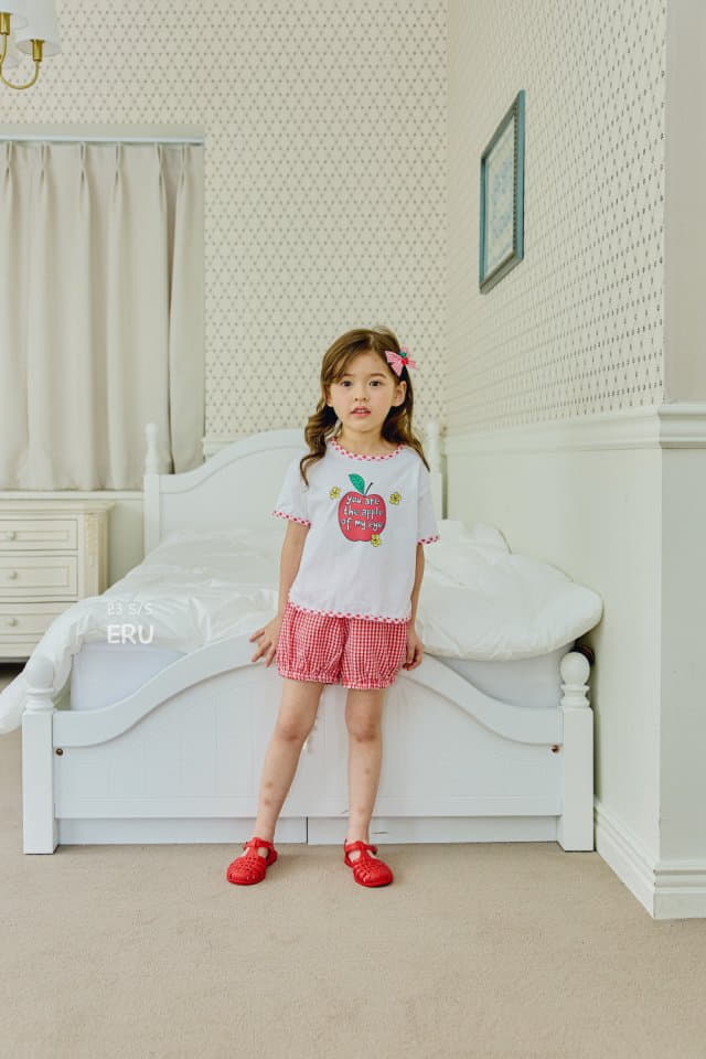 e.ru - Korean Children Fashion - #kidsshorts - Apple Tee - 4