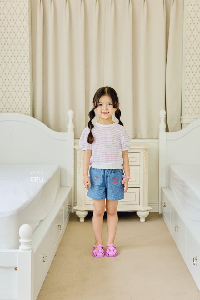 e.ru - Korean Children Fashion - #magicofchildhood - Denim Cherry Pants - 3