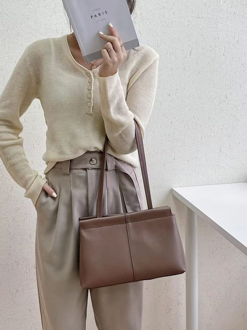 A In - Korean Women Fashion - #womensfashion - Simple Shoulder Bag - 4