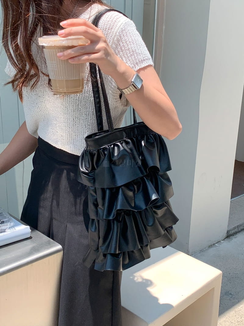 A In - Korean Women Fashion - #momslook - Rapon Frill Shoulder Bag - 2