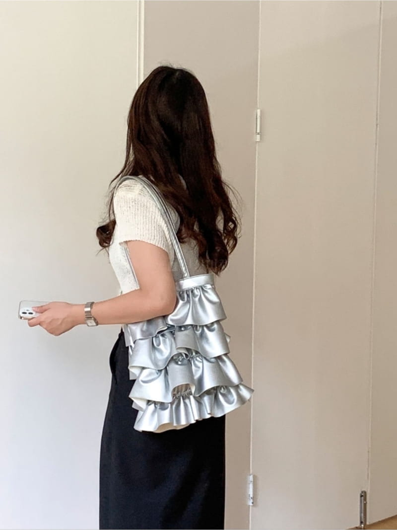 A In - Korean Women Fashion - #womensfashion - Rapon Frill Shoulder Bag - 4