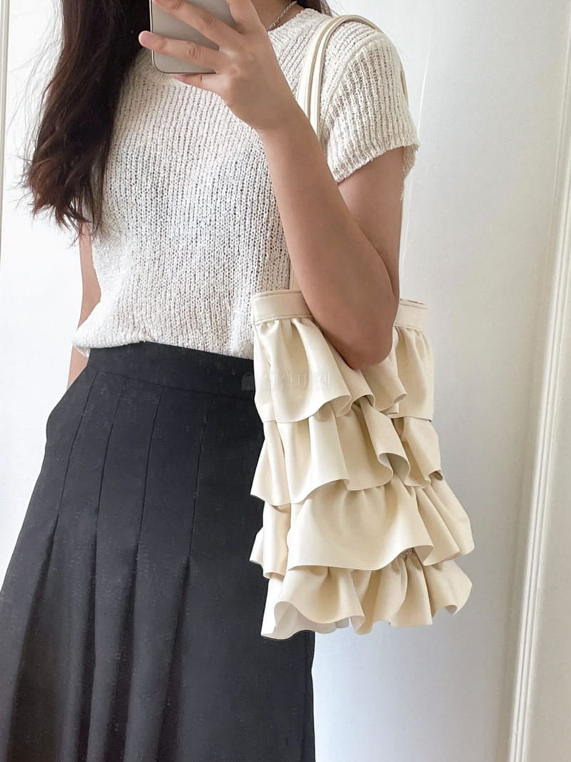 A In - Korean Women Fashion - #momslook - Rapon Frill Shoulder Bag - 6